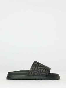 �t�F���f�B FENDI �t���b�g�V���[�Y �T���_�� �����Y �u���b�N Flat Shoes 7X1674AF5T �֐� �������� 2026SS gi