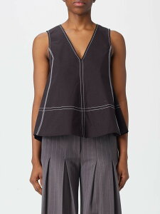 �K�j�[ GANNI T�V���c �g�b�v�X ���f�B�[�X �u���b�N T-shirts and tops A1040068 �֐� �������� 2026SS gi