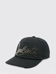 �N���X�`�������u�^�� CHRISTIAN LOUBOUTIN �n�b�g �X�q �����Y �u���b�N Hats 1265131 �֐� �������� 2026SS gi