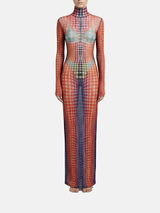 �W�����|�[���E�S���`�G JEAN PAUL GAULTIER �����s�[�X �h���X ���f�B�[�X ���b�h Dresses 2601WDR131M018P Red �֐� �������� 2026SS gi
