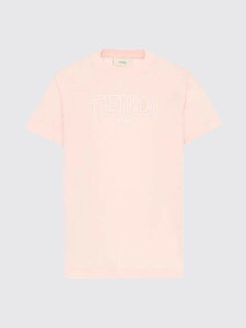 FENDI FENDI �����O�X���[�uT�V���c T�V���c �{�[�C�Y �s���N Long sleeve t-shirts JUI2027AJ �֐� �������� 2026SS gi