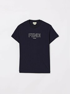 FENDI FENDI �����O�X���[�uT�V���c T�V���c �{�[�C�Y �u���[ Long sleeve t-shirts JUI2027AJ �֐� �������� 2026SS gi