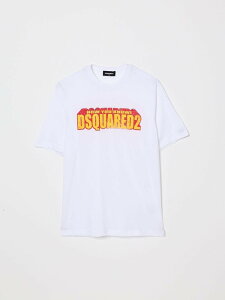 �f�B�[�X�N�G�A�[�h DSQUARED2 �����O�X���[�uT�V���c T�V���c �{�[�C�Y �z���C�g Long sleeve t-shirts DQ3167D0ACD White �֐� �������� 2026SS gi
