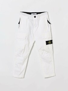 �X�g�[�� �A�C�����h STONE ISLAND JUNIOR �p���c �{�[�C�Y �z���C�g Cargo trousers 3100004S0001 �֐� �������� 2026SS gi