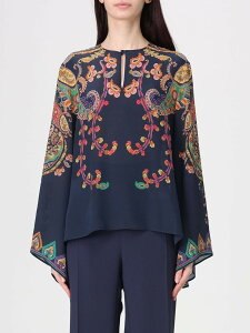 �G�g�� ETRO T�V���c �g�b�v�X ���f�B�[�X �u���[ T-shirts and tops WRJA0162AKG23 �֐� �������� 2026SS gi