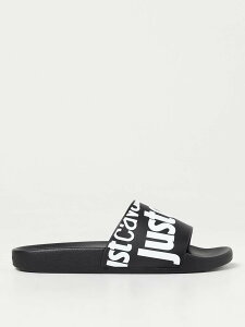 �W���X�g �J���@�� JUST CAVALLI �t���b�g�V���[�Y �T���_�� �����Y �u���b�N Flat Shoes 76QA3SZ1ZS785 �֐� �������� 2024SS gi