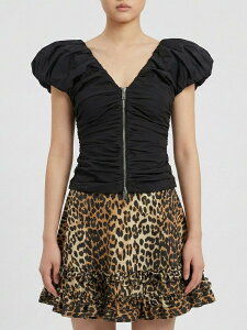 �K�j�[ GANNI T�V���c �g�b�v�X ���f�B�[�X �u���b�N T-shirts and tops A1040071 �֐� �������� 2026SS gi