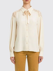 �c�C���Z�b�g TWINSET �V���c ���f�B�[�X Shirts 261TP2591 Yellow Cream �֐� �������� 2026SS gi