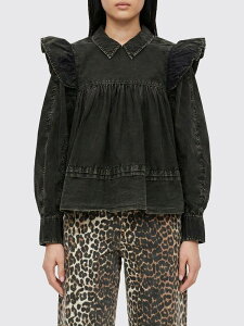 �K�j�[ GANNI T�V���c �g�b�v�X ���f�B�[�X �u���b�N T-shirts and tops A1040061 �֐� �������� 2026SS gi
