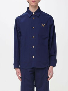 �o�����`�m VALENTINO �V���c �����Y �u���[ Shirts 8V3CIO11ALS Blue �֐� �������� 2026SS gi