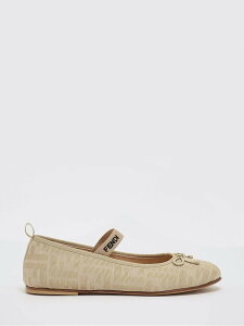 FENDI FENDI �o���G�V���[�Y �V���[�Y �K�[���Y �x�[�W�� Ballet flats JFR376AOTC �֐� �������� 2026SS gi