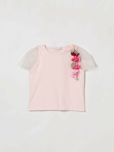 ���i���U MONNALISA �����O�X���[�uT�V���c T�V���c �K�[���Y �s���N Long sleeve t-shirts 71G6057201 �֐� �������� 2026SS gi