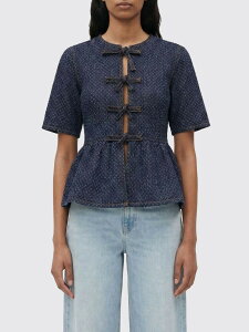 �K�j�[ GANNI T�V���c �g�b�v�X ���f�B�[�X �u���[ T-shirts and tops A1040088 �֐� �������� 2026SS gi