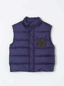 FENDI FENDI �E�G�X�g�R�[�g �x�X�g �{�[�C�Y �u���[ Waistcoats JUA206AS56 �֐� �������� 2025AW gi