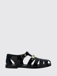 ���X�L�[�m MOSCHINO �t���b�g�V���[�Y �T���_�� �����Y �u���b�N Flat Shoes MB16501G0OG20 �֐� �������� 2026SS gi