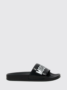 ���X�L�[�m MOSCHINO �t���b�g�V���[�Y �T���_�� �����Y �z���C�g Flat Shoes MB28022G0OG10 �֐� �������� 2026SS gi