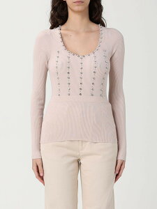 �����[ �W���[ LIU JO �Z�[�^�[ �j�b�g�E�F�A ���f�B�[�X �z���C�g Knitwear PA6021MS99E �֐� �������� 2026SS gi