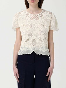 �c�C���Z�b�g TWINSET T�V���c �g�b�v�X ���f�B�[�X �z���C�g T-shirts and tops 261TP2581 �֐� �������� 2026SS gi