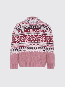 FENDI FENDI �N���[�l�b�N�W�����p�[ �j�b�g�E�F�A �{�[�C�Y �s���N Crew neck jumpers JFG235AYMS �֐� �������� 2025AW gi