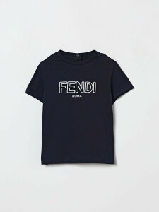 �t�F���f�B FENDI T�V���c �g�b�v�X �x�r�[���j�Z�b�N�X �u���[ T-shirt BUI1107AJ �֐� �������� 2026SS gi