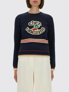 �o�����`�m VALENTINO �Z�[�^�[ �j�b�g�E�F�A ���f�B�[�X �l�C�r�[ Knitwear 7B3KC66Q9HM �֐� �������� 2025AW gi