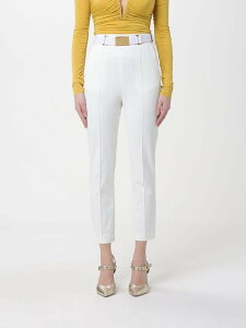 �G���U�x�b�^ �t�����L ELISABETTA FRANCHI �Y�{�� �p���c ���f�B�[�X �z���C�g Trousers PA13261E2 �֐� �������� 2026SS gi