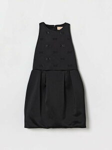 �G���U�x�b�^ �t�����L ELISABETTA FRANCHI LA MIA BAMBINA �����O�h���X �h���X �K�[���Y �u���b�N Long dresses EFAB6670RA016 �֐� �������� 2026SS gi