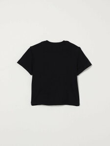 �G���U�x�b�^ �t�����L ELISABETTA FRANCHI LA MIA BAMBINA �����O�X���[�uT�V���c T�V���c �K�[���Y �u���b�N Long sleeve t-shirts EFTS2570JE006 �֐� �������� 2026SS gi