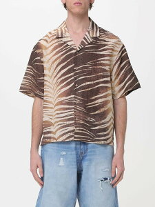�W���X�g �J���@�� JUST CAVALLI �V���c �����Y �x�[�W�� Shirts 80OALF02CNF06 �֐� �������� 2026SS gi