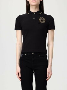 ���F���T�[�`�F�E�W�[���Y�E�N�`���[�� VERSACE JEANS COUTURE �|���V���c ���f�B�[�X �u���b�N Polo 80HAGT02CJ01T �֐� �������� 2026SS gi