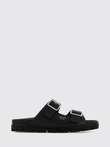 �v���_ PRADA �t���b�g�V���[�Y �T���_�� �����Y �u���b�N Flat Shoes 2X3159FG0003LKK �֐� �������� 2026SS gi