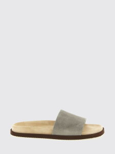 �u���l�� �N�`�l�� BRUNELLO CUCINELLI �t���b�g�V���[�Y �T���_�� �����Y �O���[ Flat Shoes MZUSOLY236 �֐� �������� 2026SS gi