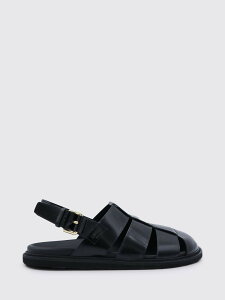 ���X�L�[�m MOSCHINO �t���b�g�V���[�Y �T���_�� �����Y �u���b�N Flat Shoes MB10073G0OGB0 �֐� �������� 2026SS gi