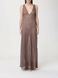 �~�b�\�[�j MISSONI �����s�[�X �h���X ���f�B�[�X �u���E�� Dresses MS26SQ0PBR014D �֐� �������� 2026SS gi