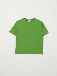 �G���U�x�b�^ �t�����L ELISABETTA FRANCHI LA MIA BAMBINA �����O�X���[�uT�V���c T�V���c �K�[���Y �O���[�� Long sleeve t-shirts EFTS2560JE006 �֐� �������� 2026SS gi