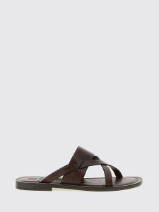 �u���l�� �N�`�l�� BRUNELLO CUCINELLI �t���b�g�V���[�Y �T���_�� �����Y �u���E�� Flat Shoes MZUELBM346 �֐� �������� 2026SS gi