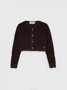 �G���U�x�b�^ �t�����L ELISABETTA FRANCHI LA MIA BAMBINA �N���[�l�b�N�W�����p�[ �j�b�g�E�F�A �K�[���Y �u���E�� Crew neck jumpers EFMA191CFL109 �֐� �������� 2026SS gi