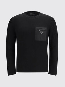 �v���_ PRADA �Z�[�^�[ �j�b�g�E�F�A �����Y �u���b�N Knitwear UMB049SWMO1W4X �֐� �������� 2026SS gi