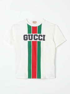 �O�b�` GUCCI �����O�X���[�uT�V���c T�V���c �{�[�C�Y �z���C�g Long sleeve t-shirts 575114XJGN7 �֐� �������� 2026SS gi