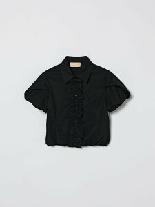 �G���U�x�b�^ �t�����L ELISABETTA FRANCHI LA MIA BAMBINA �t�H�[�}���V���c �V���c �K�[���Y �u���b�N Formal shirts EFCA2850CA235 �֐� �������� 2026SS gi