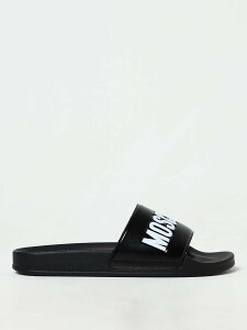 ���X�L�[�m MOSCHINO �t���b�g�V���[�Y �T���_�� �����Y �u���b�N Flat Shoes MB28022G0HG10 �֐� �������� 2026SS gi