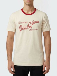 �h���`�F&�K�b�o�[�i DOLCE&GABBANA T�V���c �����Y �x�[�W�� T-shirts G8TI9TG7POX �֐� �������� 2026SS gi
