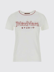 �}�b�N�X�}�[�� �X�e���f�B�I MAX MARA STUDIO �|���V���c T�V���c ���f�B�[�X �z���C�g T-shirts and polo shirts 2616971011600 �֐� �������� 2026SS gi