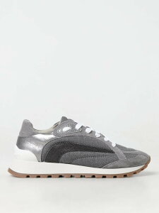 �u���l���N�`�l�� BRUNELLO CUCINELLI �X�j�[�J�[ ���f�B�[�X �O���[ Sneakers MZ25G2777 �֐� �������� 2024AW gi