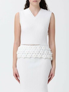 �K�j�[ GANNI T�V���c �g�b�v�X ���f�B�[�X �z���C�g T-shirts and tops A1070251 �֐� �������� 2026SS gi