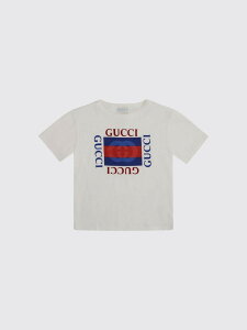 �O�b�` GUCCI �����O�X���[�uT�V���c T�V���c �{�[�C�Y �z���C�g Long sleeve t-shirts 575114XJHO8 �֐� �������� 2026SS gi
