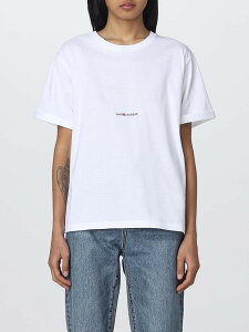 �C�� �T�����[���� SAINT LAURENT PARIS �|���V���c T�V���c ���f�B�[�X �z���C�g T-shirts and polo shirts 460876YB2DQ �֐� �������� 2025AW gi