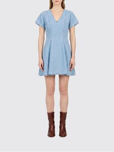 �Z�u���t�H�[�I�[���}���J�C���h 7 FOR ALL MANKIND �����s�[�X �h���X ���f�B�[�X �u���[ Dresses 7U7STE38 Blue �֐� �������� 2026SS gi