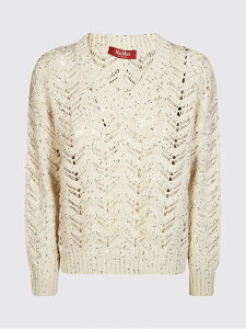 �}�b�N�X�}�[�� �X�e���f�B�I MAX MARA STUDIO �Z�[�^�[ �j�b�g�E�F�A ���f�B�[�X �x�[�W�� Knitwear 2616361032600 �֐� �������� 2026SS gi