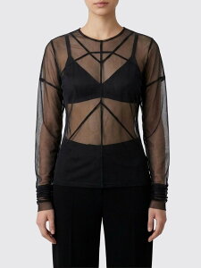 ���b�N �I�E�G���X RICK OWENS T�V���c �g�b�v�X ���f�B�[�X �u���b�N T-shirts and tops RO01F6277TUS �֐� �������� 2026SS gi